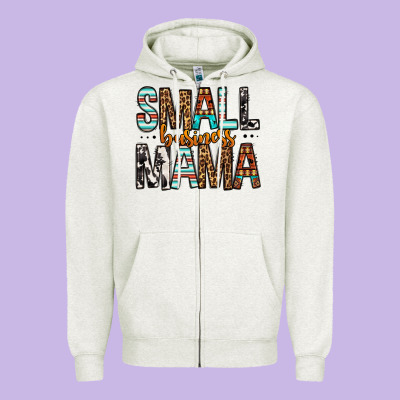Small Business Mama Zipper Hoodie Designed By Fadigitalartstudio