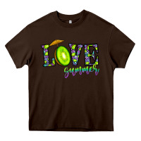 Chocolate Brown love summer Heavy Core Tee - CowhideDigitalArt