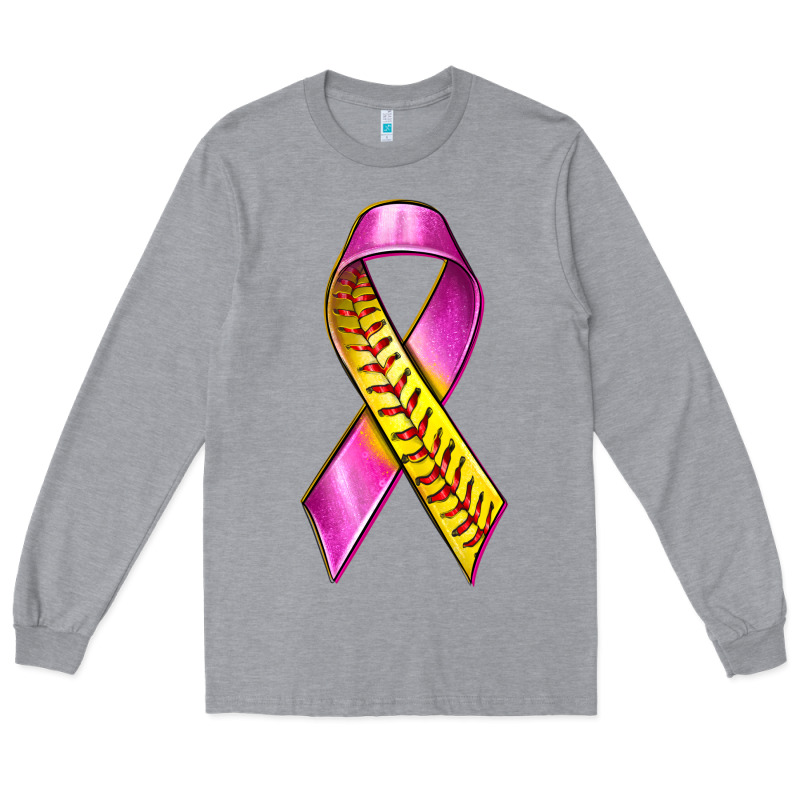 Breast Cancer Ribbon Softball Long Sleeve Tee by texasbilliewilder | Teevron