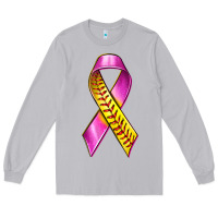 Moon Dust Breast Cancer Ribbon Softball Long Sleeve Tee - texasbilliewilder