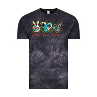 Cloud Black peace love freebird Vintage Tee - texasbilliewilder