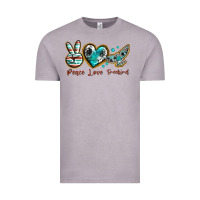 Vintage Zinc peace love freebird Vintage Tee - texasbilliewilder