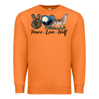 Carrot Peace Love Wolf Premium Sweatshirt - LillyAllenDesigns