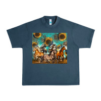Midnight Navy western horses Urban Heavy Tee - Zillion Design Studio