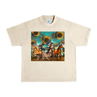 Sandshell western horses Urban Heavy Tee - Zillion Design Studio