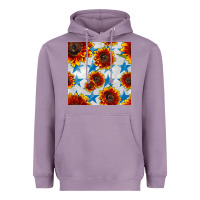 Lavender patriotic sunflowers and stars Heavyweight Hoodie - BundleAndBundleShop
