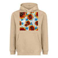 Mushroom patriotic sunflowers and stars Heavyweight Hoodie - BundleAndBundleShop