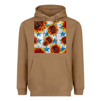 Toasted Coconut patriotic sunflowers and stars Heavyweight Hoodie - BundleAndBundleShop