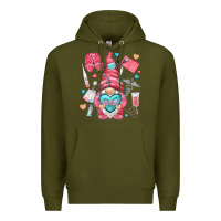 Army Green nurse with heart Premium Hoodie - NancyCooperArtShop