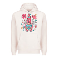 Pale Pink nurse with heart Premium Hoodie - NancyCooperArtShop