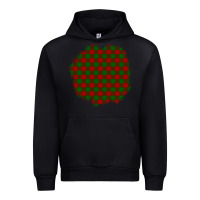 Black Christmas Tartan Patch Urban Hoodie - BundleAndBundleShop