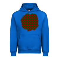Cobalt Christmas Tartan Patch Urban Hoodie - BundleAndBundleShop