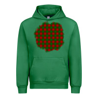 Emerald Christmas Tartan Patch Urban Hoodie - BundleAndBundleShop