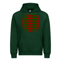 Forest Green Christmas Tartan Patch Urban Hoodie - BundleAndBundleShop