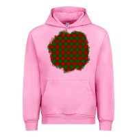 Fuchsia Pink Christmas Tartan Patch Urban Hoodie - BundleAndBundleShop