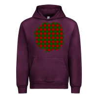 Mauve Wine Christmas Tartan Patch Urban Hoodie - BundleAndBundleShop