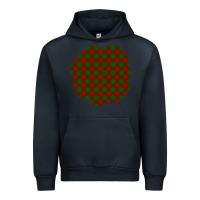 Navy Christmas Tartan Patch Urban Hoodie - BundleAndBundleShop