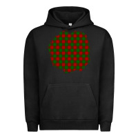 Pigment Black Christmas Tartan Patch Urban Hoodie - BundleAndBundleShop