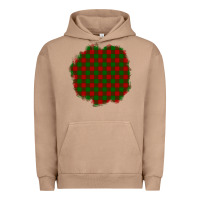 Pigment Burro Christmas Tartan Patch Urban Hoodie - BundleAndBundleShop
