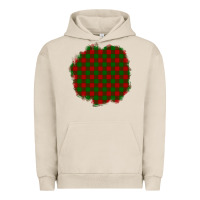 Pigment French Oak Christmas Tartan Patch Urban Hoodie - BundleAndBundleShop
