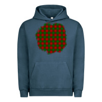 Pigment Midnight Navy Christmas Tartan Patch Urban Hoodie - BundleAndBundleShop