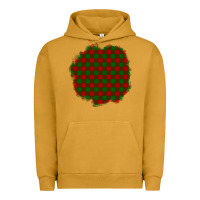 Pigment Peanut Butter Christmas Tartan Patch Urban Hoodie - BundleAndBundleShop