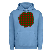 Pigment Pebble Blue Christmas Tartan Patch Urban Hoodie - BundleAndBundleShop