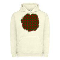 Pigment Pistachio Christmas Tartan Patch Urban Hoodie - BundleAndBundleShop