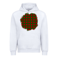 White Christmas Tartan Patch Urban Hoodie - BundleAndBundleShop