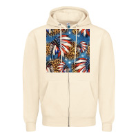 Sandshell 4th of july indian headdress seamless pattern Zipper Hoodie - HRA Design Shop