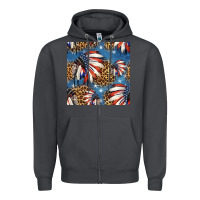 Smoke 4th of july indian headdress seamless pattern Zipper Hoodie - HRA Design Shop