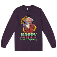 Plum happy thanksgiving turkey Long Sleeve Tee - RanaPortraitStore