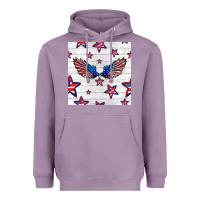 Lavender patriotic eagle wing Heavyweight Hoodie - BundleAndBundleShop