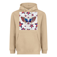 Mushroom patriotic eagle wing Heavyweight Hoodie - BundleAndBundleShop
