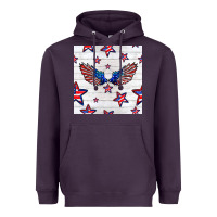 Plum patriotic eagle wing Heavyweight Hoodie - BundleAndBundleShop