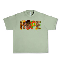 Oil Green hope afro Urban Heavy Tee - texasbilliewilder