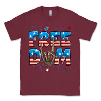 Burgundy Freedom rock hand Classic Tee - Neo Western
