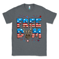 Charcoal Heather Freedom rock hand Classic Tee - Neo Western