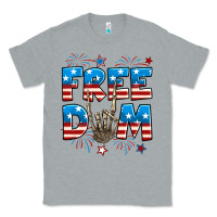 Heather Grey Freedom rock hand Classic Tee - Neo Western