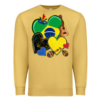 Antique Gold brazil hearts Premium Sweatshirt - NancyCooperArtShop