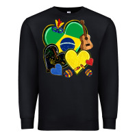 Black brazil hearts Premium Sweatshirt - NancyCooperArtShop