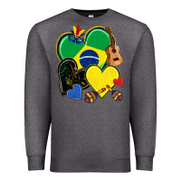 Charcoal Heather brazil hearts Premium Sweatshirt - NancyCooperArtShop