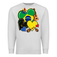 Dove Grey brazil hearts Premium Sweatshirt - NancyCooperArtShop