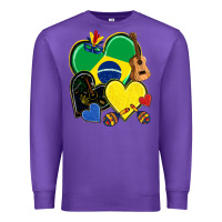 Purple brazil hearts Premium Sweatshirt - NancyCooperArtShop