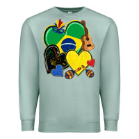 Seafoam brazil hearts Premium Sweatshirt - NancyCooperArtShop