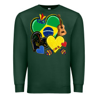 Sports Green brazil hearts Premium Sweatshirt - NancyCooperArtShop