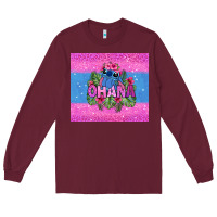 Burgundy ohana stitch Long Sleeve Tee - Zillion Design Studio
