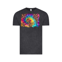 Vintage Black leopard tie dye background Vintage Tee - Zillion Design Studio
