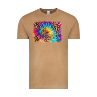 Vintage Camel leopard tie dye background Vintage Tee - Zillion Design Studio