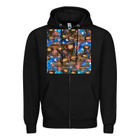 Black 4th of juky veteran boots seamless pattern Zipper Hoodie - HRA Design Shop